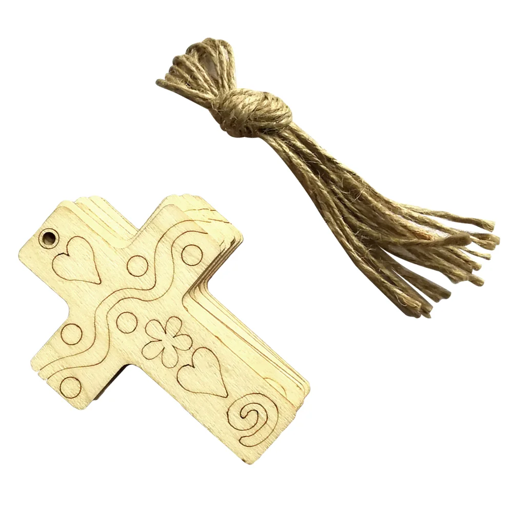 

10pcs/set Blank Drawing Gift Decorative Cutouts Hanging Decor Pieces Cross Hanging Decor Ornament