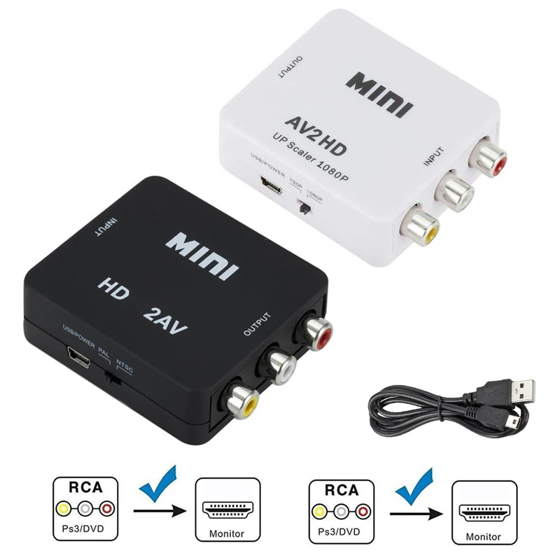 Адаптер HDMI-совместимый с AV-преобразователем RCA AV-HDMI-совместимый преобразователь