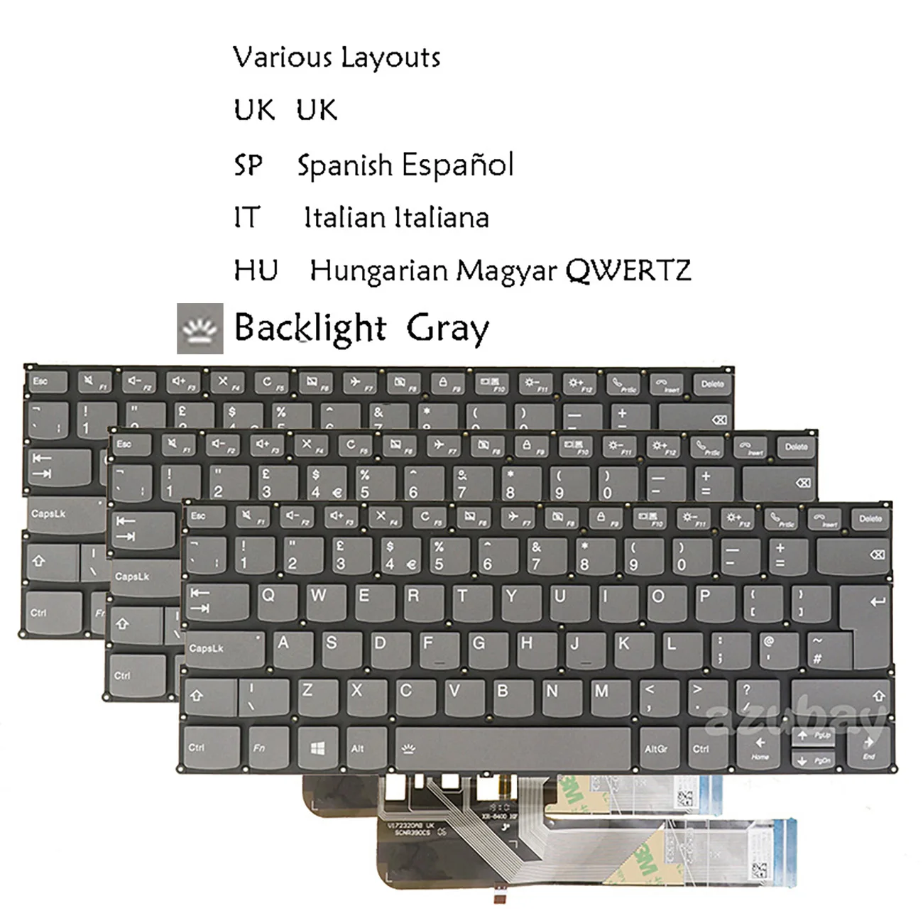 Клавиатура Великобритании Испанский Венгерский QWERTZ Итальянский для Lenovo YOGA C640 -