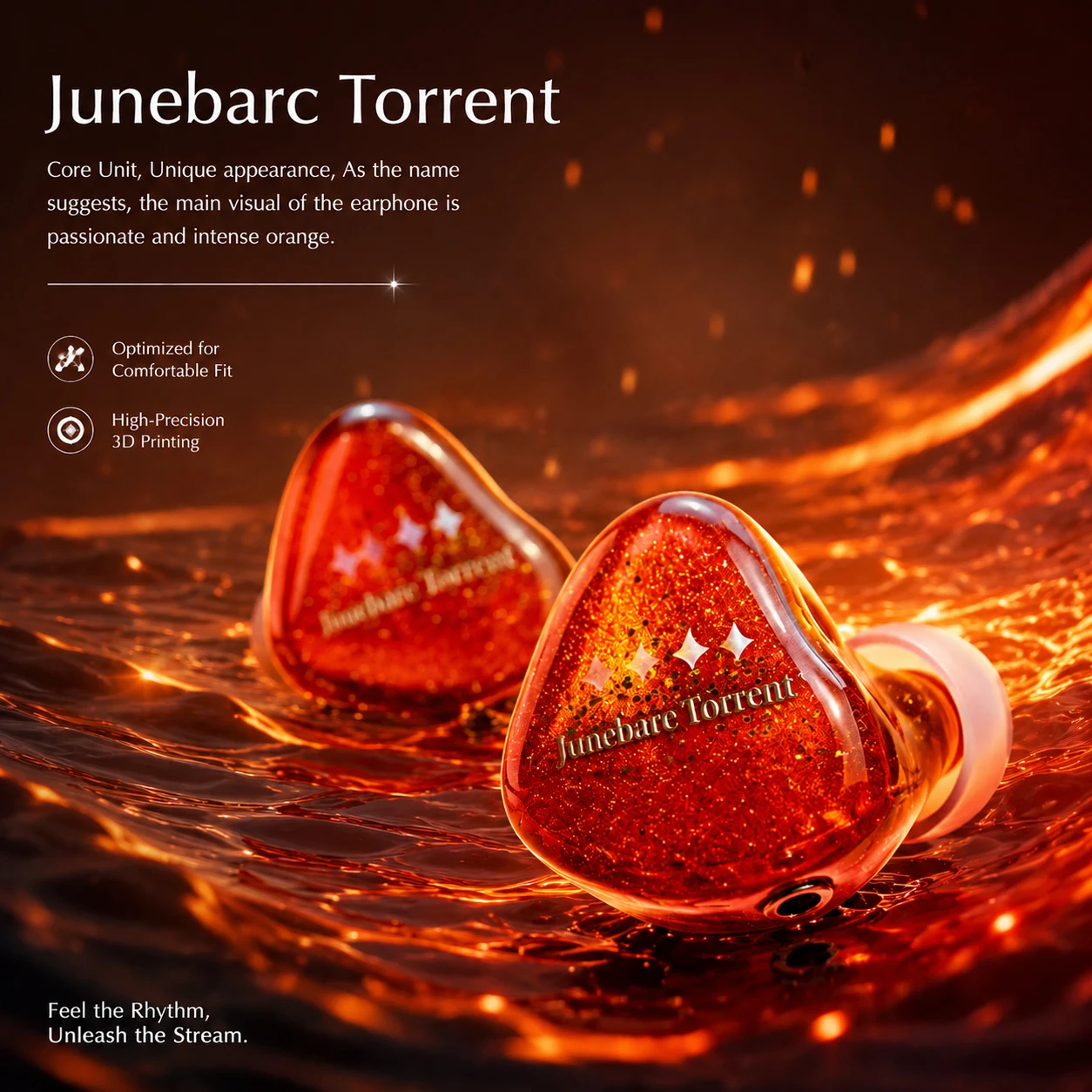 Фото LETECIEL Junebarc Torrent 10BA IEMs HiFi проводные внутриканальные наушники с 3-полосным кроссовером, Knowles Sonion, разъем MMCX 4.4 мм, мониторные наушники. №3