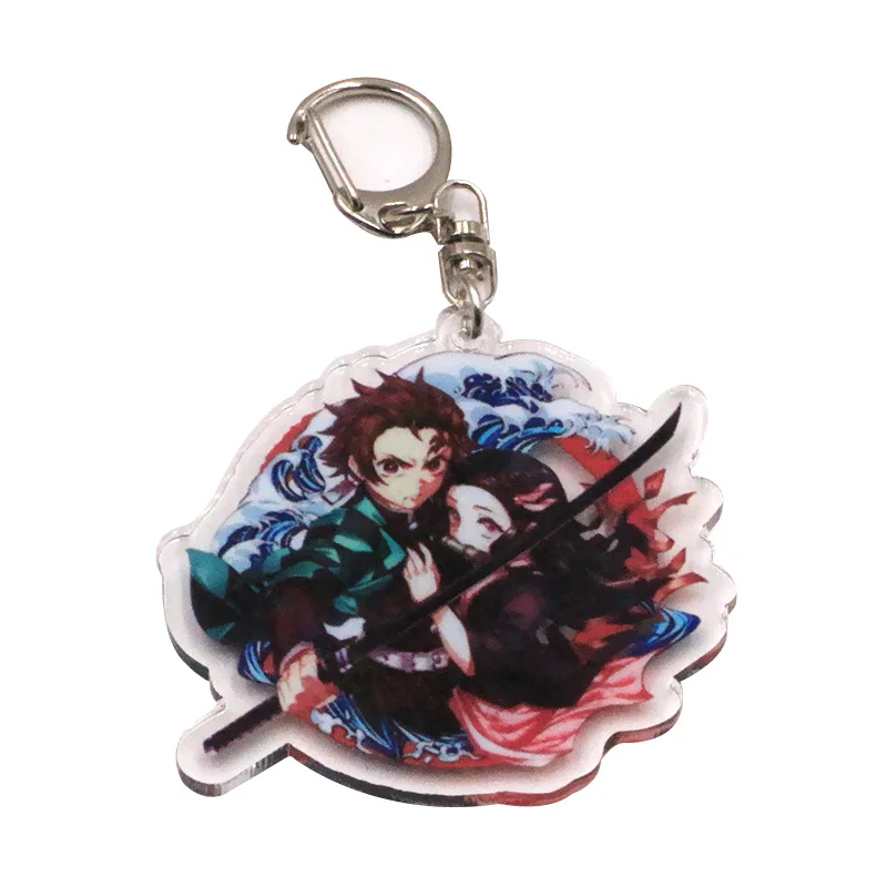 

Anime Demon Slayer Acrylic Keychain Stove Door Charcoal Jilang Nedouzi New Double-sided Sandwich Pendant