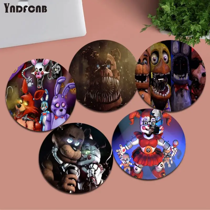 

Top Quality Funny sfm fnaf animatronics High Speed New round Mousepad gaming Mousepad Rug For PC Laptop Notebook