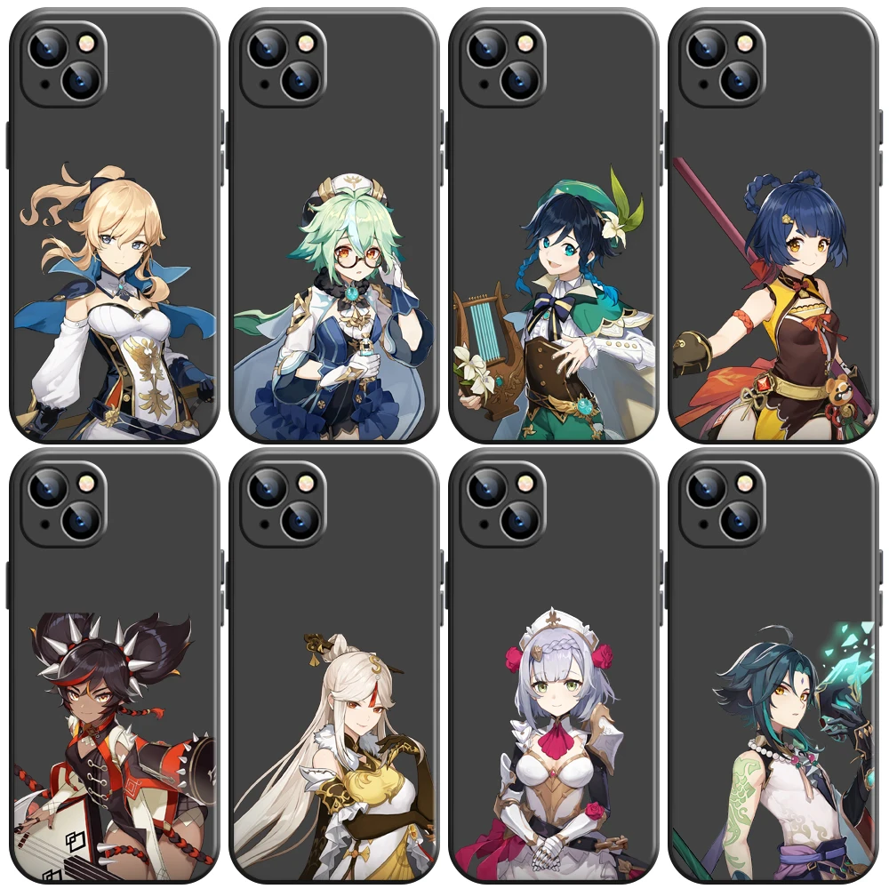 

Genshin Impact Project Game Phone Case For iPhone 11 13 12 Pro Max 12 13 Mini X XS XR MAX SE 6 7 8 Plus Soft Coque Carcasa Back