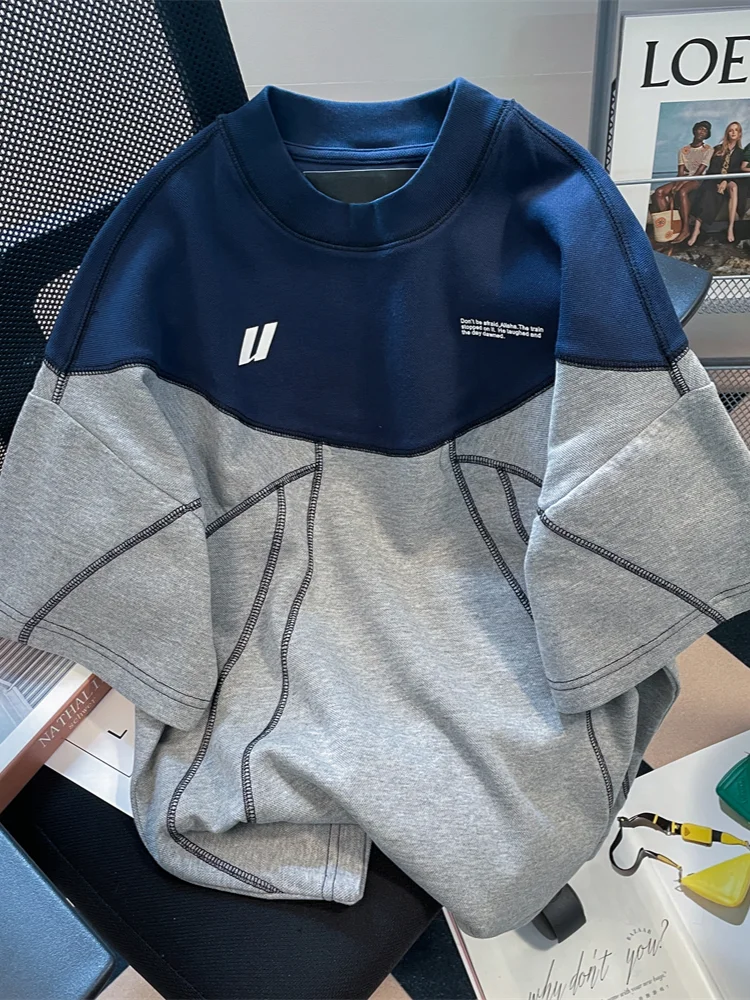 Hikigawa шикарные модные женские винтажные лоскутные футболки контрастных цветов с