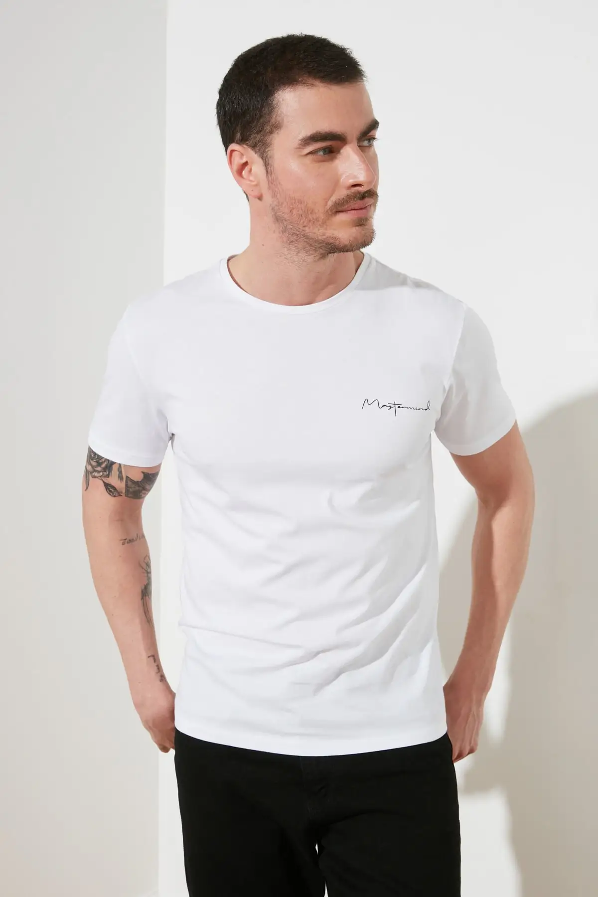 Мужская Базовая футболка Trendyol TMNSS20TS0083|Мужские футболки| |