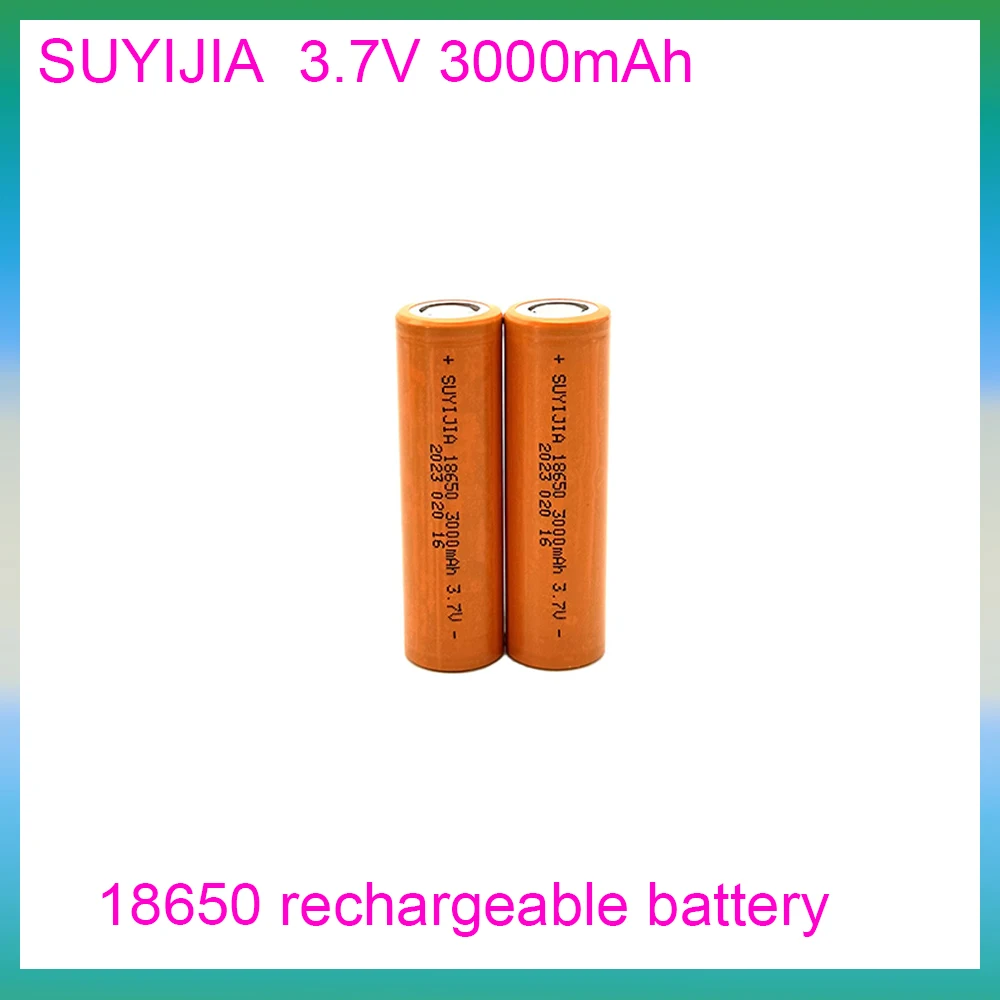 

100% Original 18650 3.7V 3000mAh for Flashlight Headlight Walkie-talkie Large Capacity Rechargeable Li-ion Battery with Charger