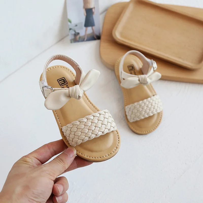 

Little Girls Korean Version Sweet Bowtie Sandals Kids Toddler Baby Summer Children's Princess Dress Beach Shoes 1 2 3 4 5 Years