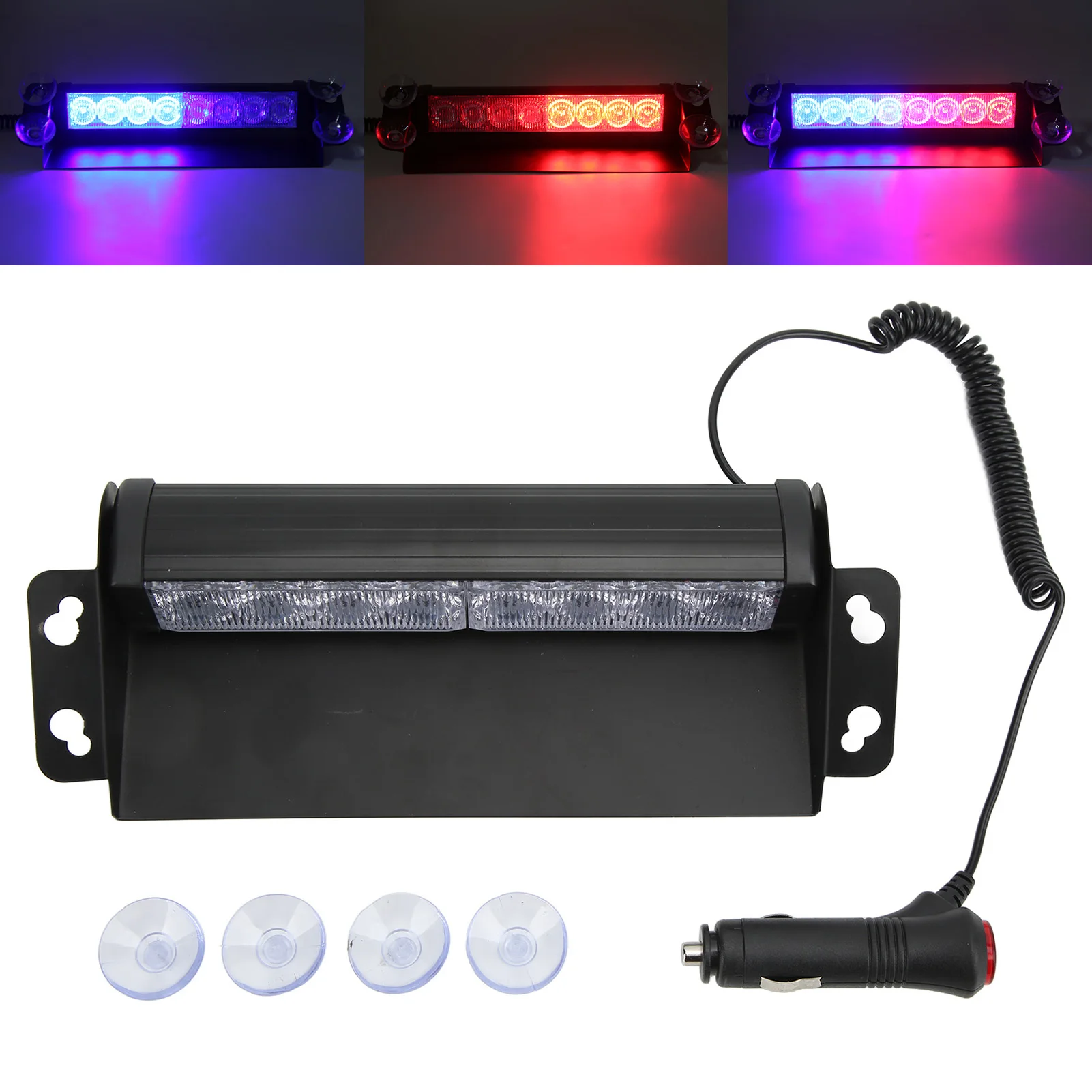

LED Car Strobe Light Flashing Warning Lamp Red Blue Color Ultra Bright 6000K Universal