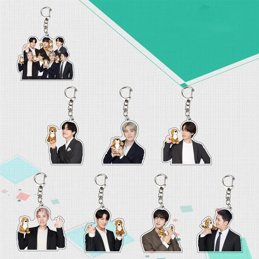 

Kpop Bangtan Boys Acrylic Keychain New Key Chain Accessories Key Ring Cute Pendant Keyring Gifts Fans Collection Wholesale