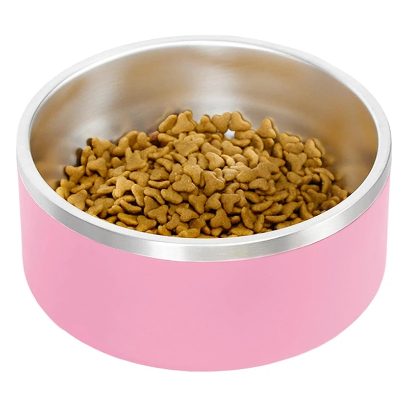 

Миска для собак и кошек, миска из нержавеющей стали с нескользящим дном для еды среднего размера, для использования в помещении
