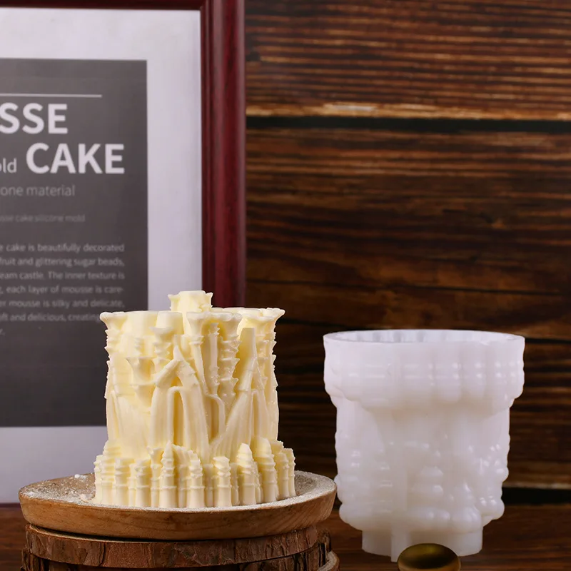 Креативная силиконовая форма для торта с замком сделай сам домашний муссовый