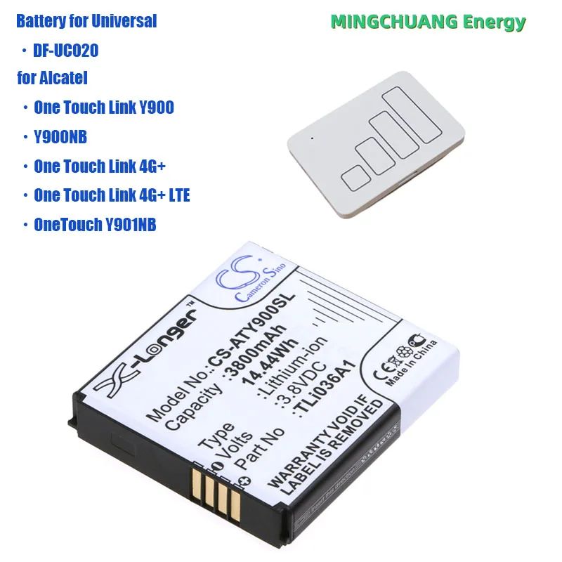 Аккумулятор Cameron Sino Hotspot Alcatel TLi036A1 для Alcatel One Touch Link Y900, Y900NB, One Touch Link 4G +,One Touch Link 4G + LTE