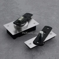 Durable 2Sets Heavy Duty Door Pivot Hinges 360° Freely Rotary Invisible Hidden Door Hinges Install Up and Down Load-bearing 70KG