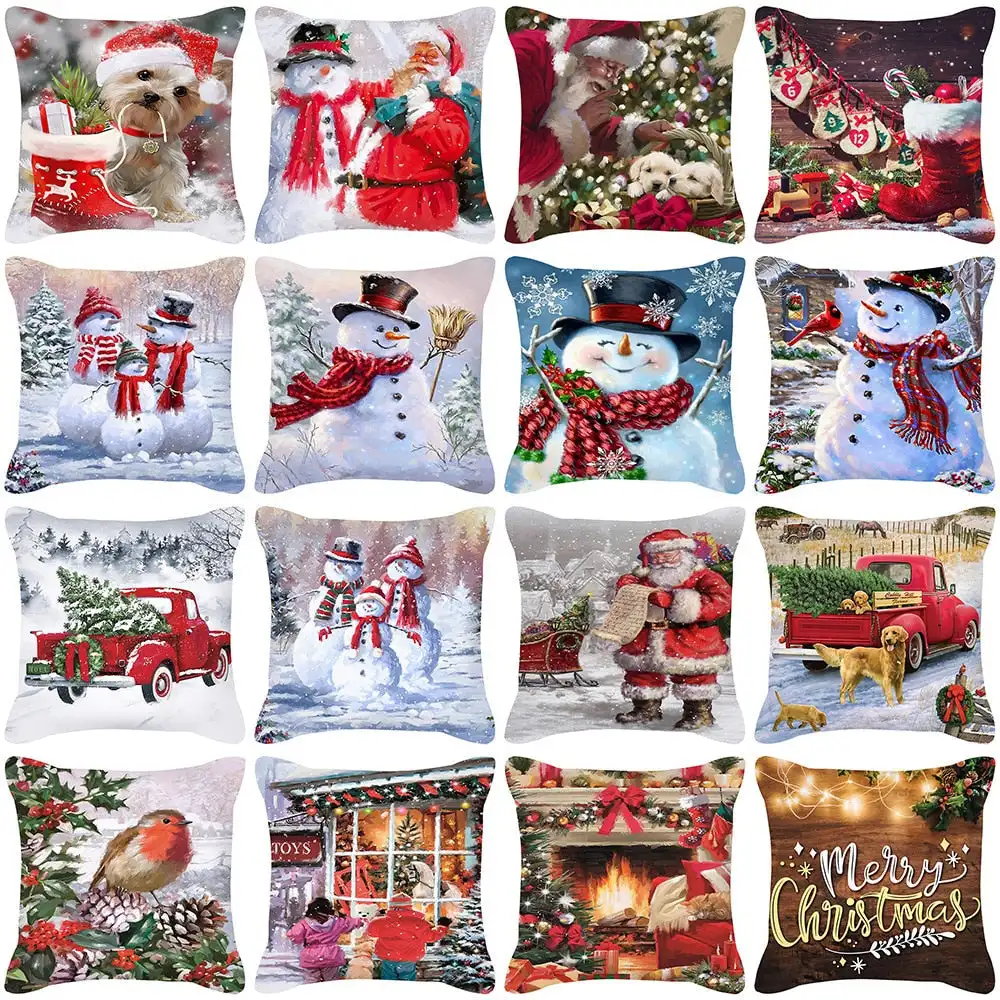 

Наволочка для подушки с надписью "Merry Christmas"