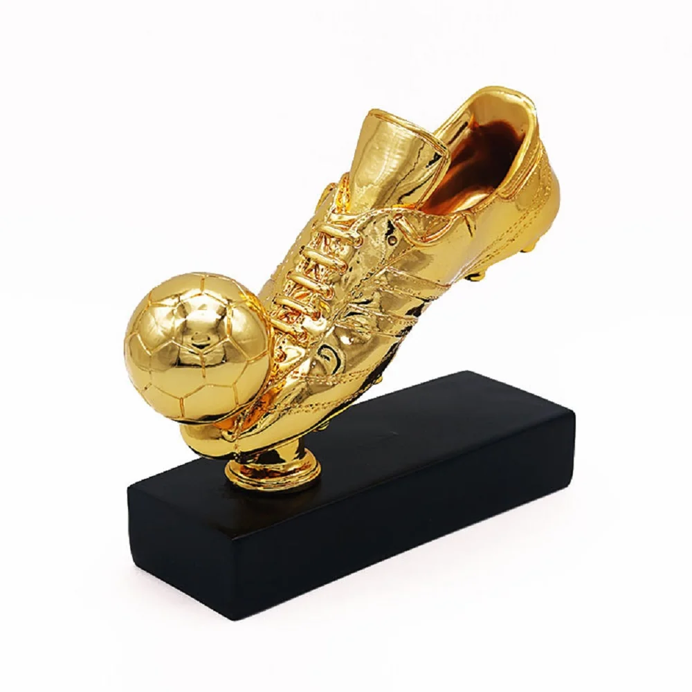 

European Golden Shoe Football Soccer Award Trophy Best Shooter Gold Plated Shoe Boot League Fans Souvenir Cup Gift Resin Crafts