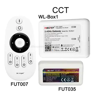 MiBoxer Беспроводная Светодиодная лента с регулируемой цветовой температурой CCT, 4 зоны, 2,4 ГГц, Радиочастотный пульт дистанционного управленияAPP WiFi  Alexa Google Голосовое управление