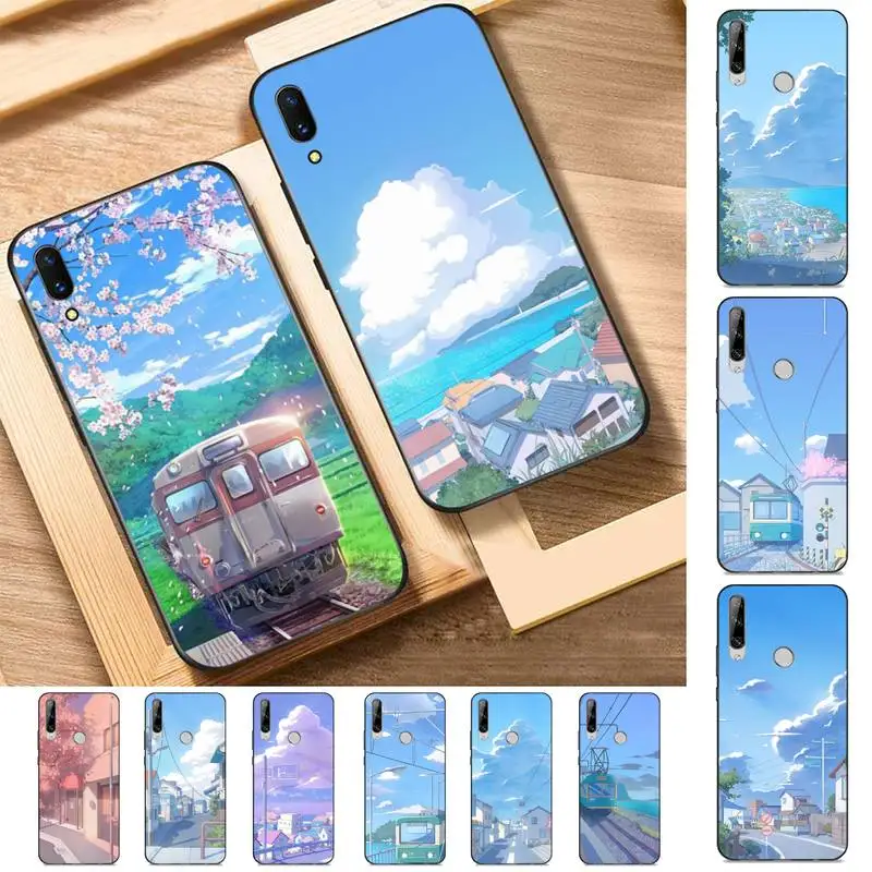 

Japan Anime Landscape Phone Case For Huawei Y9 6 7 5 Prime Enjoy 7s 7 8 plus 7a 9e 9plus 8E Lite Psmart Shell
