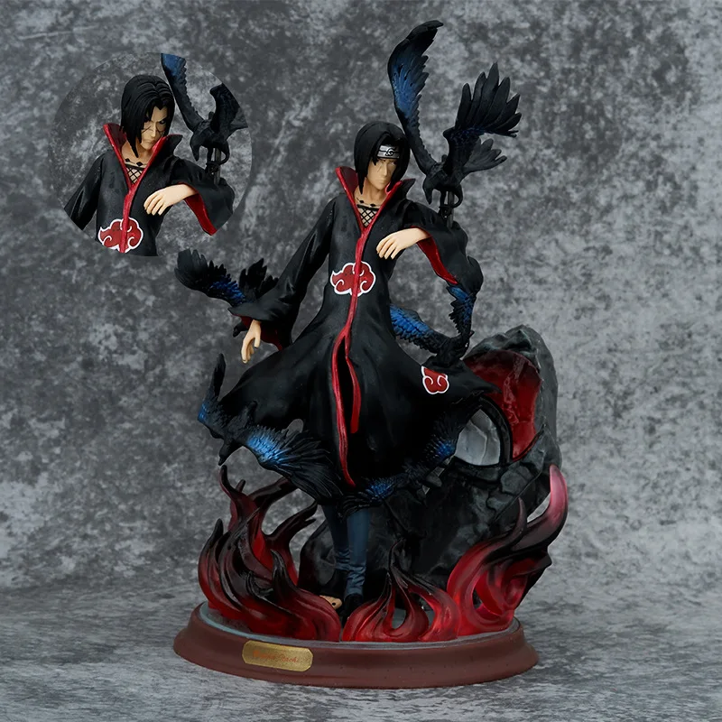 

29.5cm NARUTO Action Figures GK Flame Crow Uchiha Itachi JP Anime Model Collection Toys For Kids Friend Christmas Gift