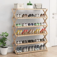 simple multi layer shoe rack natural material shoe cupboards folding storage storage shoe thickened laminate entrance shoe rack
