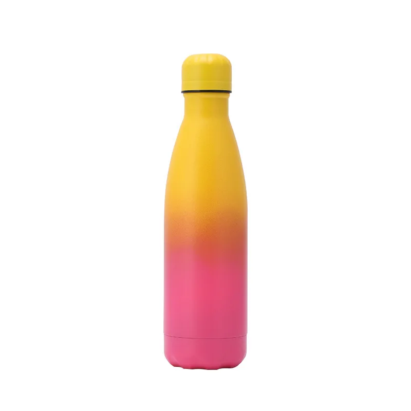 

750ML Gradient insulated water bottle 304 Stainless steel large capacity thermos cup sports water bottle free shipping items