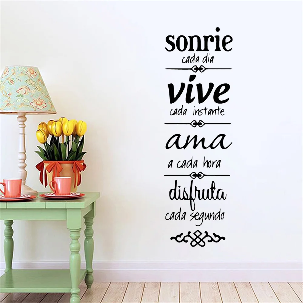 Испанские цитаты фразы наклейки на стены испанские стикер стену украшение дома
