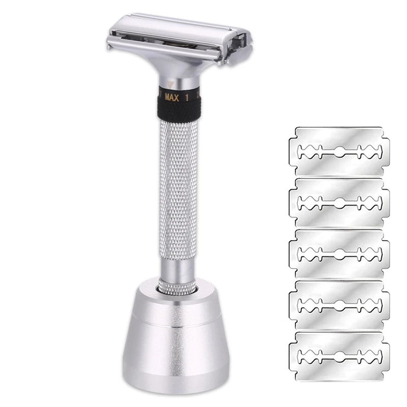 YINTAL NEW Fashion Color Razor Butterfly Open Adjustable Safety Classic Razors Men's Shaving Barber Long Handle Shaver