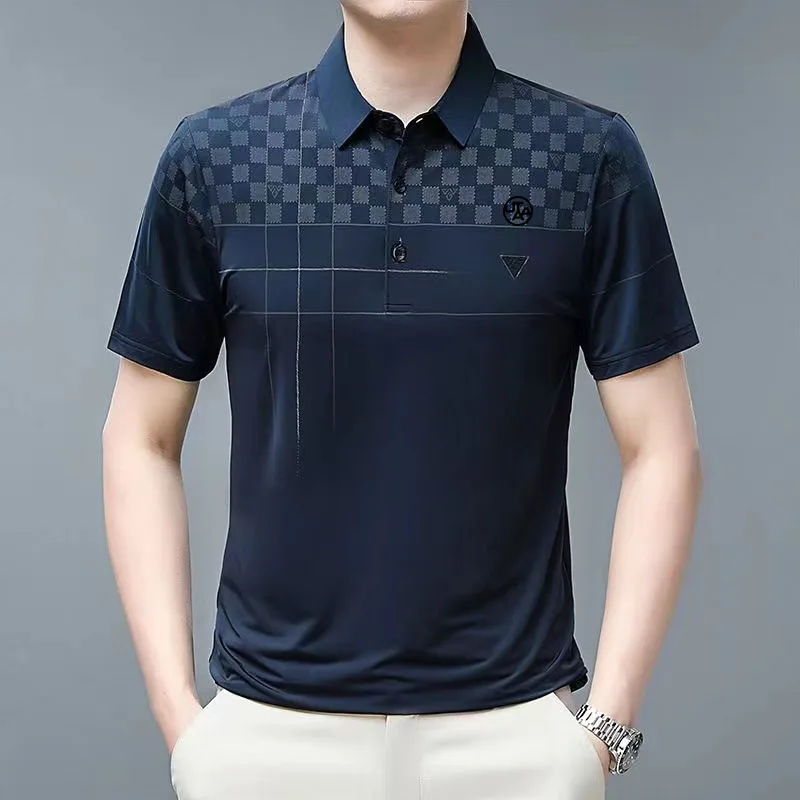 Golf Shirts Embroidery Men Golf Wear Summer Men's Golf T-shirt Comfortable Men's Tops Short Sleeves Golf Tops Men Golf Clothing