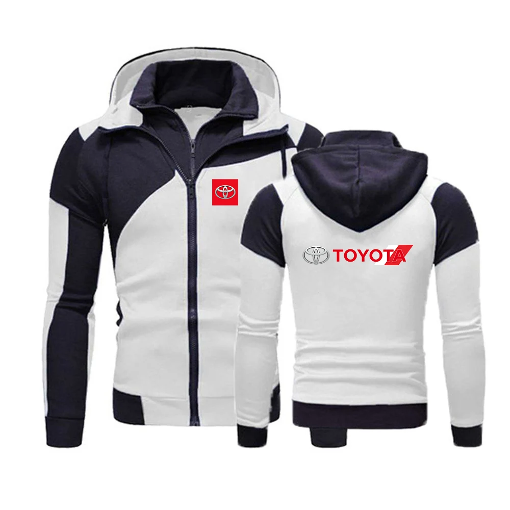 

2022 New TOYOTA Printed Men's Leisure Double Zip Hoodie Comfortable Pullover Fleece Cotton Sweatshirts Casual Fashion Coats