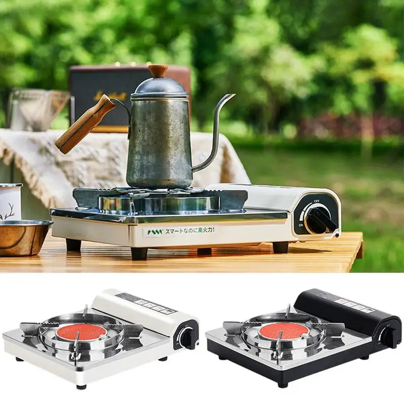 

Outdoor Camping Stove Picnic Windproof Cassette Furnace High-Power Burner With Adjustable Valve for Outdoor Cooking Supplies