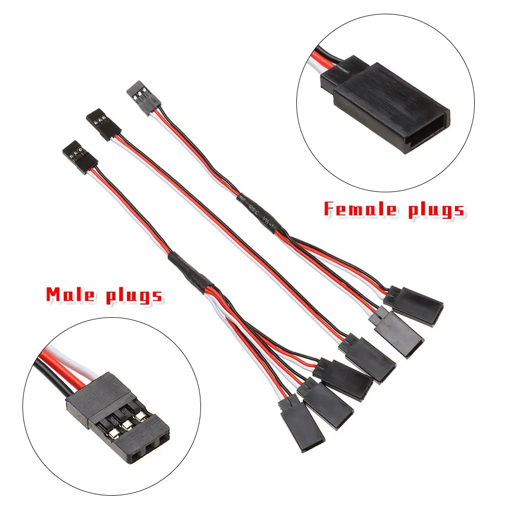 1/5 шт. 100 мм/150 мм/200 мм/300 мм/500 мм RC удлинитель кабеля сервопривода Y провода JR для