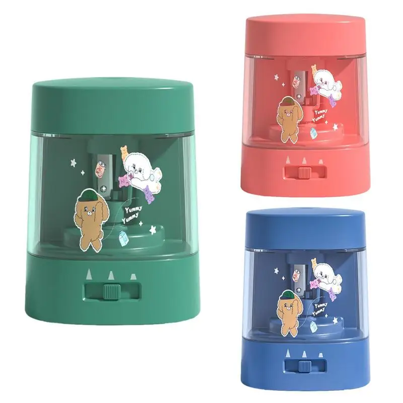 

Electric Pencil Sharpener Pencil Sharpener With Transparent Shavings Tray Auto-Stop Heavy Duty Classroom Pencil Sharpeners