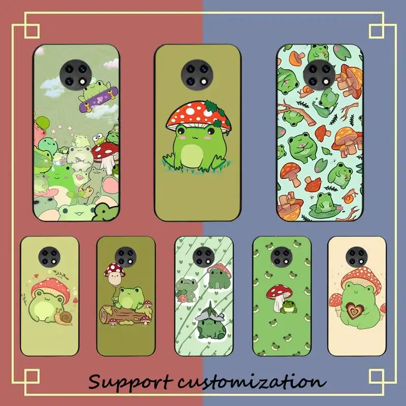 

YNDFCNB Mushroom frog Phone Case for Samsung S20 lite S21 S10 S9 plus for Redmi Note8 9pro for Huawei Y6 cover