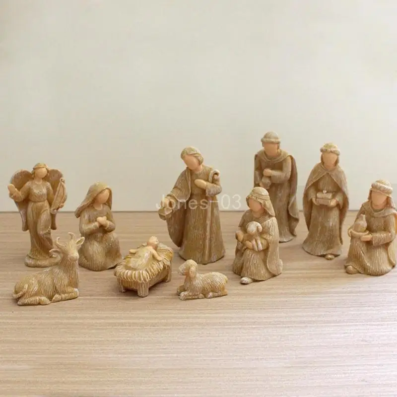 Декоративные фигурки в виде рождественской елки 10 шт