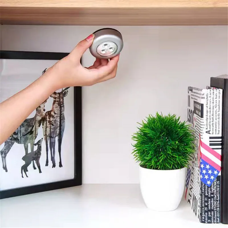 Беспроводная светодиодсветодиодный Ночная лампа на батарейках сенсорный