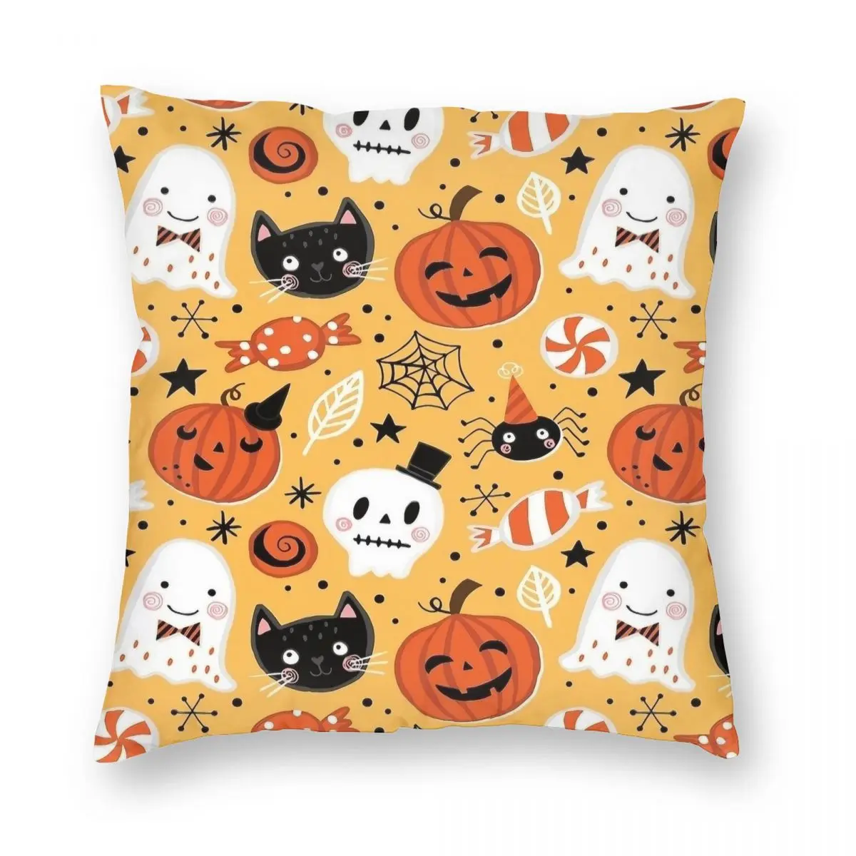 

Cute Halloween Cartoon Ghost Pumpkin Pillowcase Polyester Cushion Cover Gift Throw Pillow Case Cover Seat Dropshipping 45X45cm