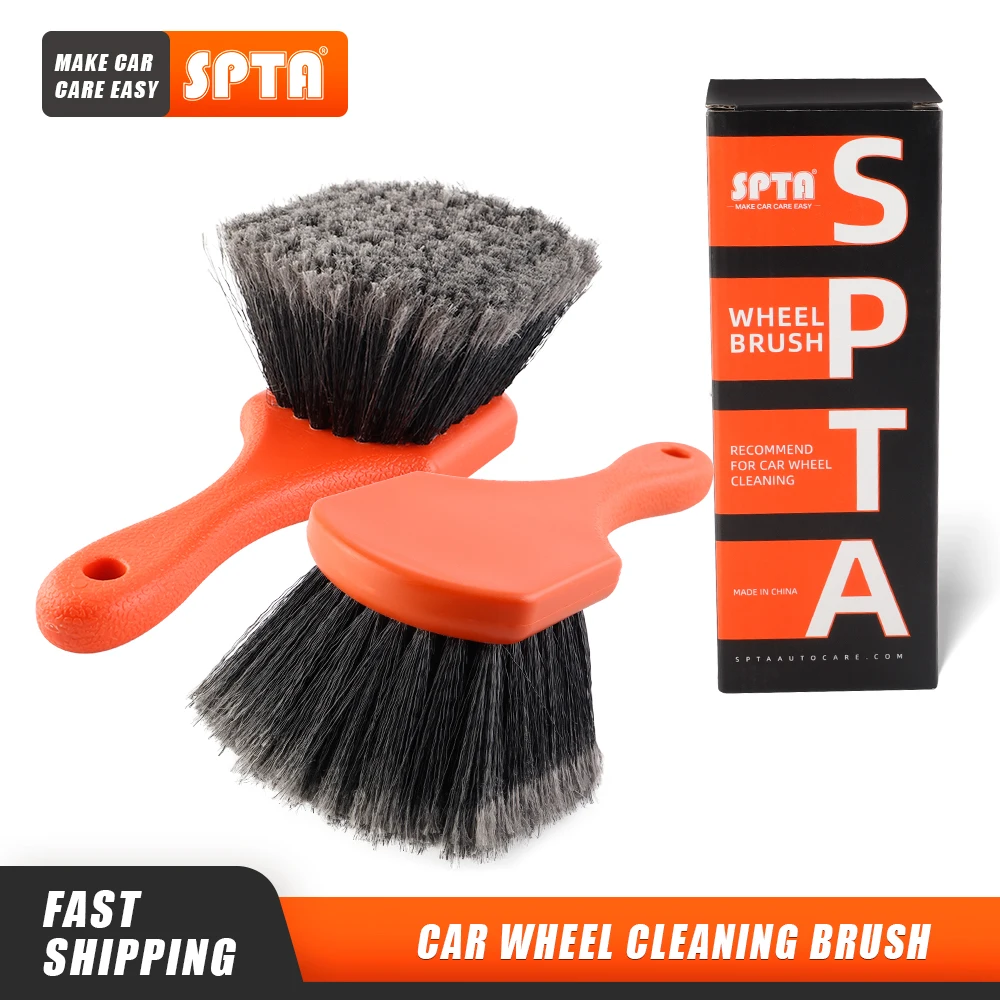 

SPTA Car Wheel Brush Auto Detailing Cleaning Brush For Car Wheel Nylon Bristlets Rim Brush Car Wheel Rim Cleanining Washing Tool