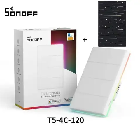 Умный настенный выключатель SONOFF TX Ultimate T5 с поддержкой Wi-Fi, 86/120, тип 1/2/3/4