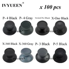 Черный аналоговый колпачок IVYUEEN для контроллера PlayStation 5 4 PS5 PS4 PS3, крышка для джойстика XBOX 100 One Series X S, 360 шт.