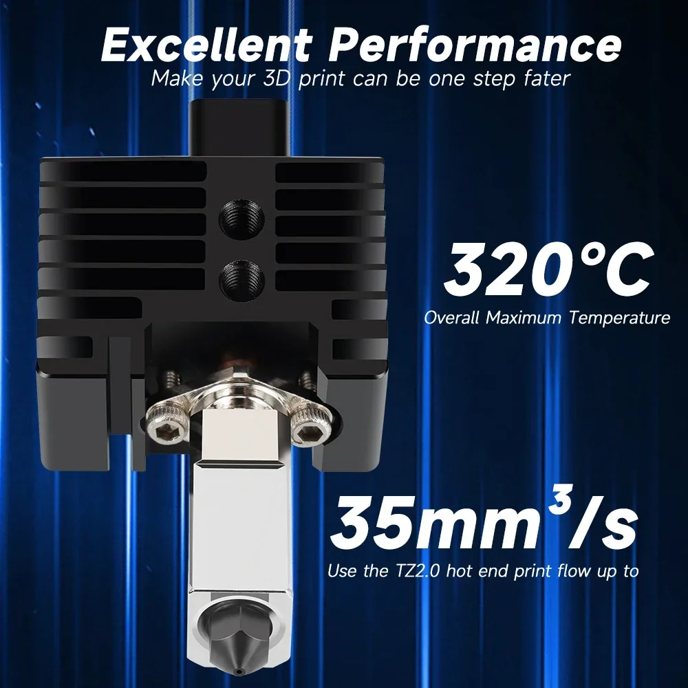 Фото Полный Hotend для Bambu Lab X1 X1C P1P P1S с термистором и насадкой из закаленной стали Полный Bamboo Lab X1 Carbon Hot End №2