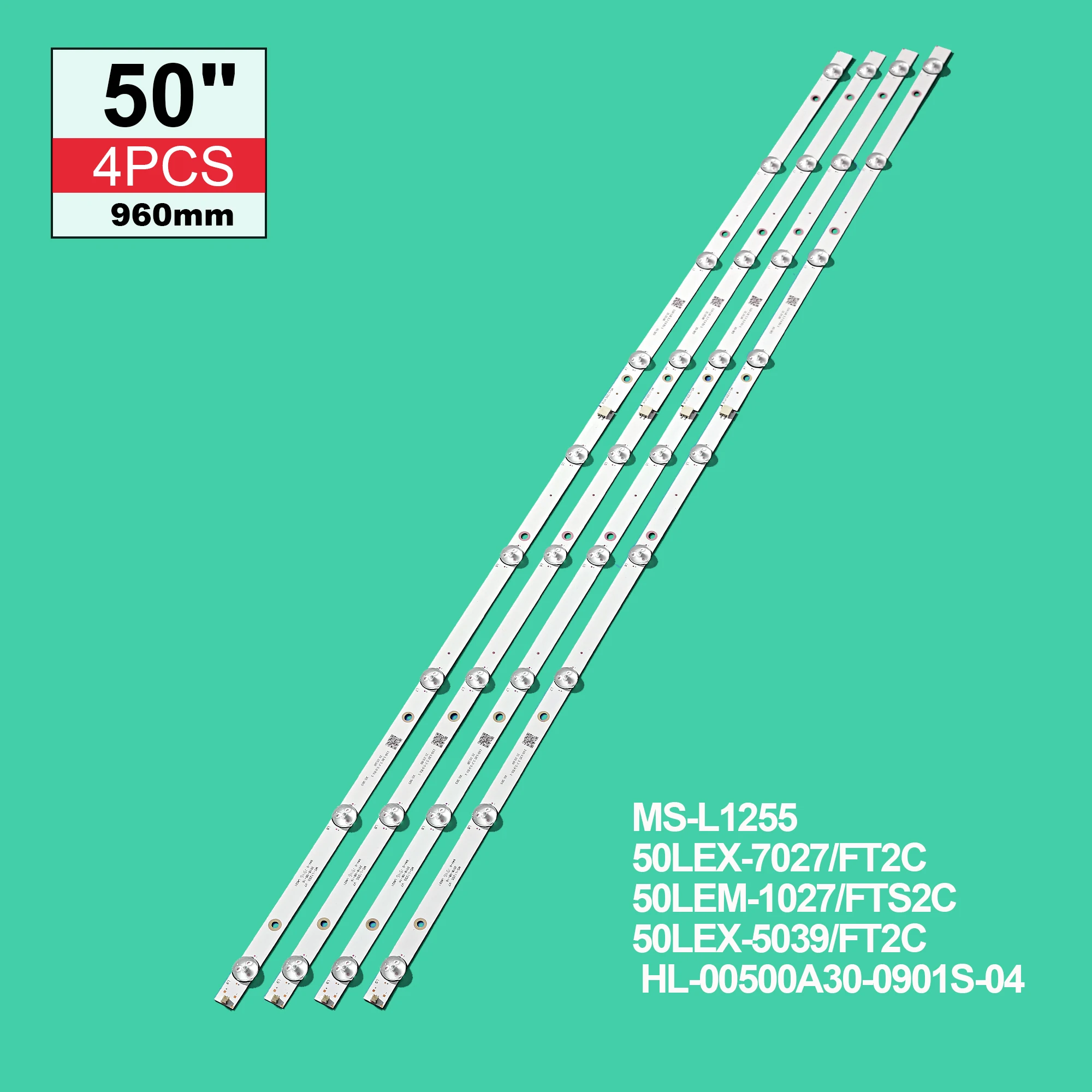 

LED Backlight strip 9 lamp for BBK 50LEX-7027/FT2C 50LEM-1027/FTS2C 50LEX-5039/FT2C 1070 MS-L1255 V7 HL-00500A30-0901S-04