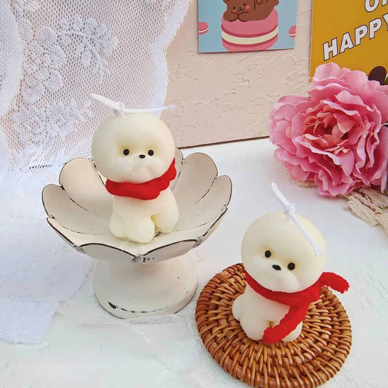 

3D плюшевый щенок, искусственные свечи, товары для рукоделия, украшения для дома, Детская свеча на день рождения, реквизит для фотосъемки