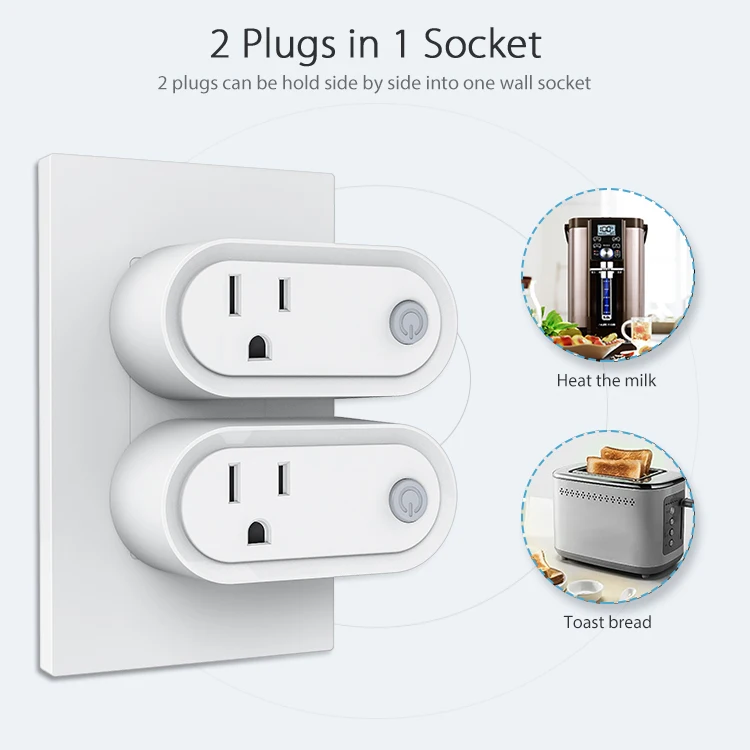 

1-5pcs US Zigbee Smart Plug Socket Outlet 15A Tuya Power Monitor Timing Smart Life APP Remote Control Smart Home Sockets