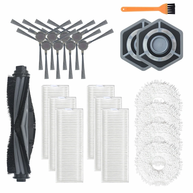 

22Pcs Replacement Parts Roller Brush Side Brush Hepa Filter For Ecovacs DEEBOT N9+ Robot Vacuum Cleaner Accessories