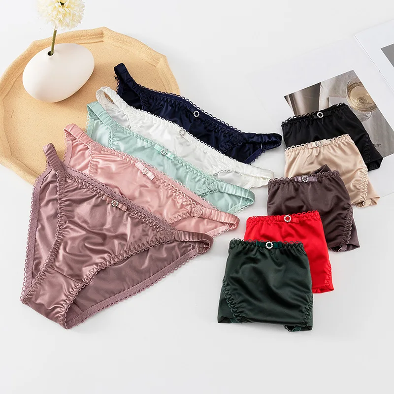 

Soft Satin Strings Women Panties Elastic Low Waist Seamless Underwear T-back G-string Lingerie Female Lenceria Sexy Japonesa