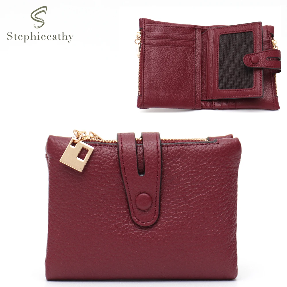 

SC Повседневный модный короткий кошелек из натуральной кожи для женщин, Роскошный дизайнерский кошелек, функциональные монеты, держатели для карт, чехол, сумки для денег