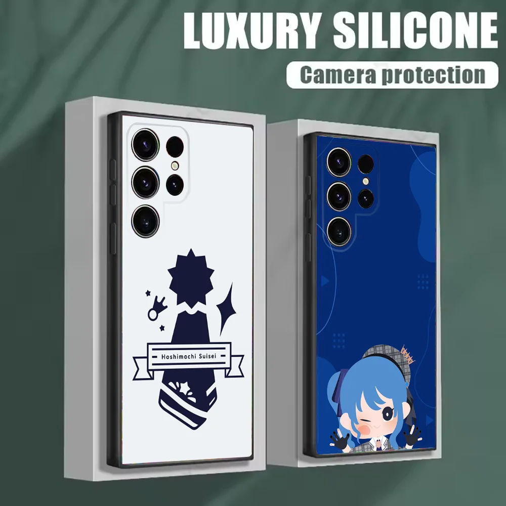 Фото Hoshimachi Suisei Phone Case For Samsung S25,S24,S21,S22,S23,S30,Ultra,S20,Plus,Fe,Lite,Note,10 Black Soft Shell №1