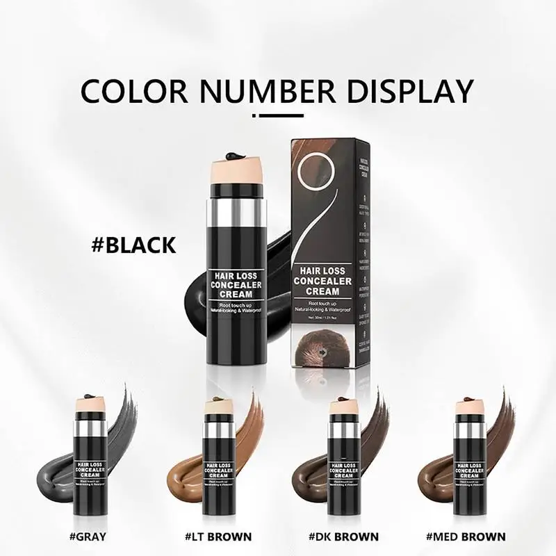 30ml Hair Loss Concealer Cream Waterproof Root One-Time Hair Dye Instant Gray Root Cover Up For Men Women Hair Color