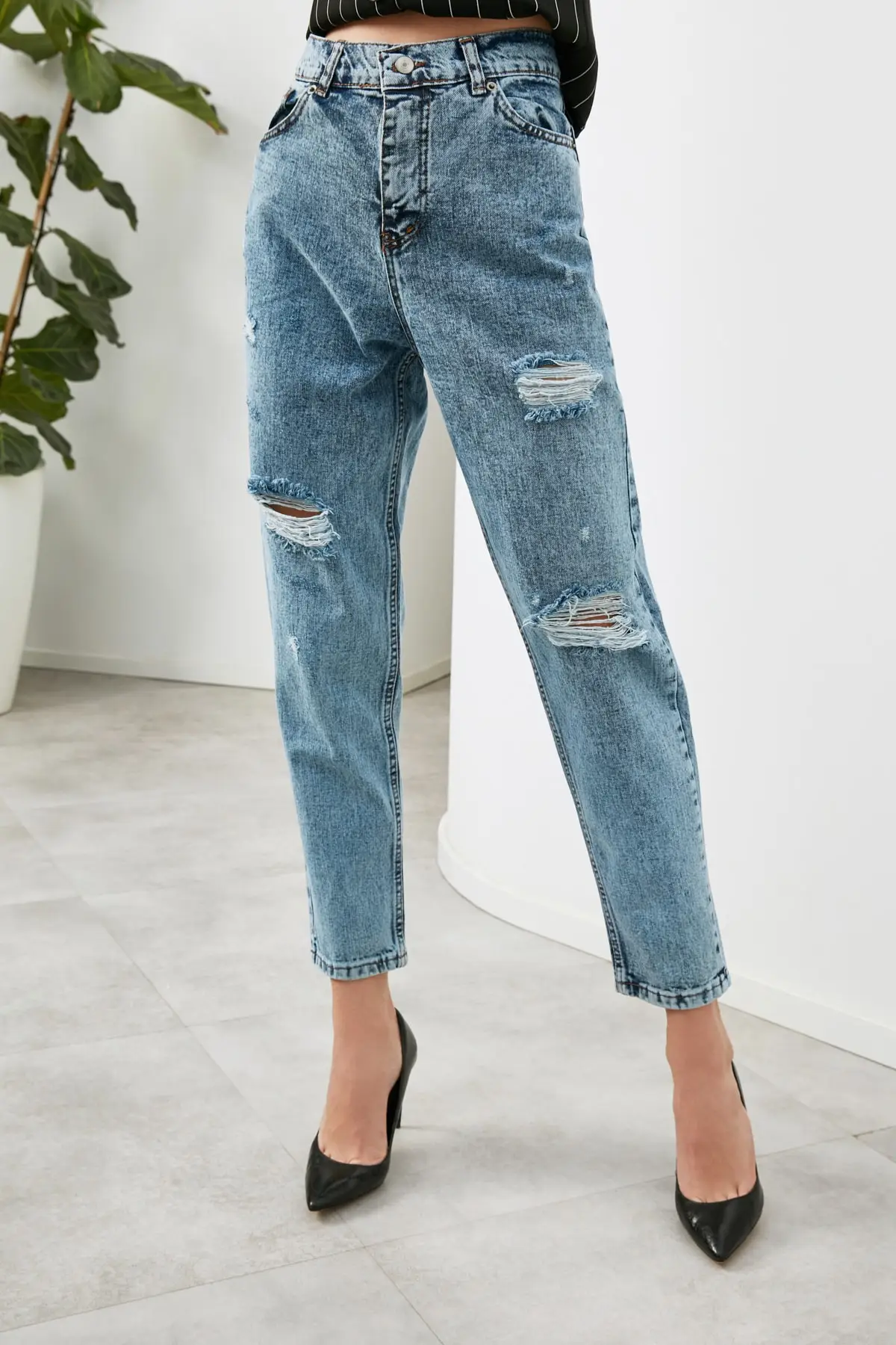 Джинсы для мамы с завышенной талией TWOAW22JE1219 |