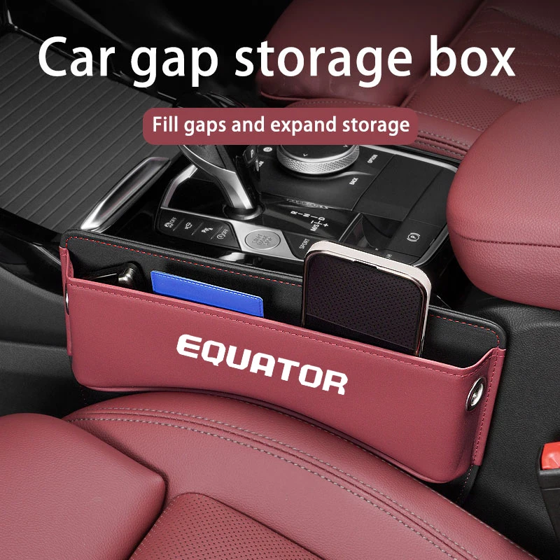 

Кожаный Органайзер для зазора на автомобильное сиденье, боковая щелевая коробка для хранения на автомобильной консоли, интерьерные аксессуары для Suzuki Equator