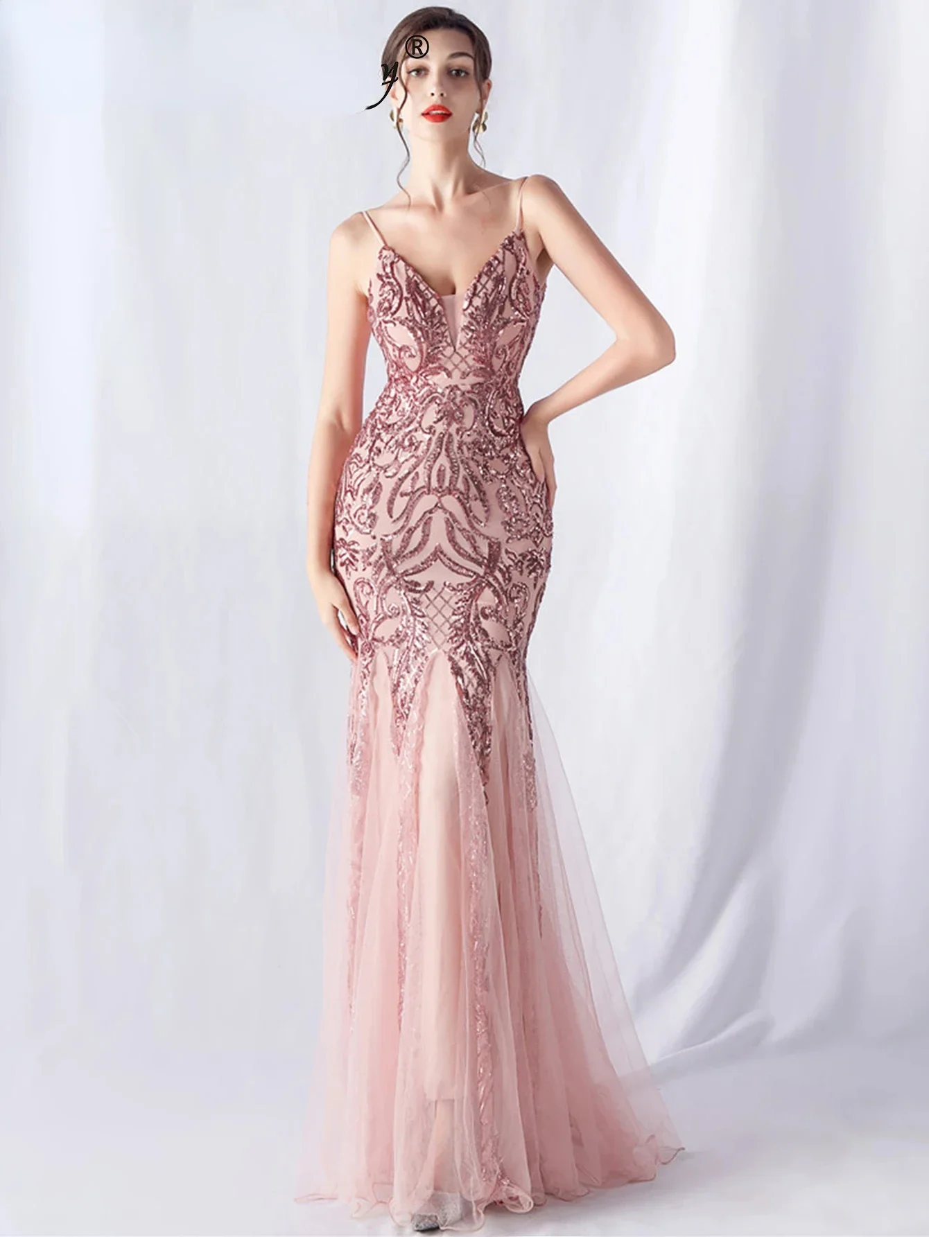 Сексуальные элегантные длинные свадебные вечерние платья для женщин 2024 сетчатые